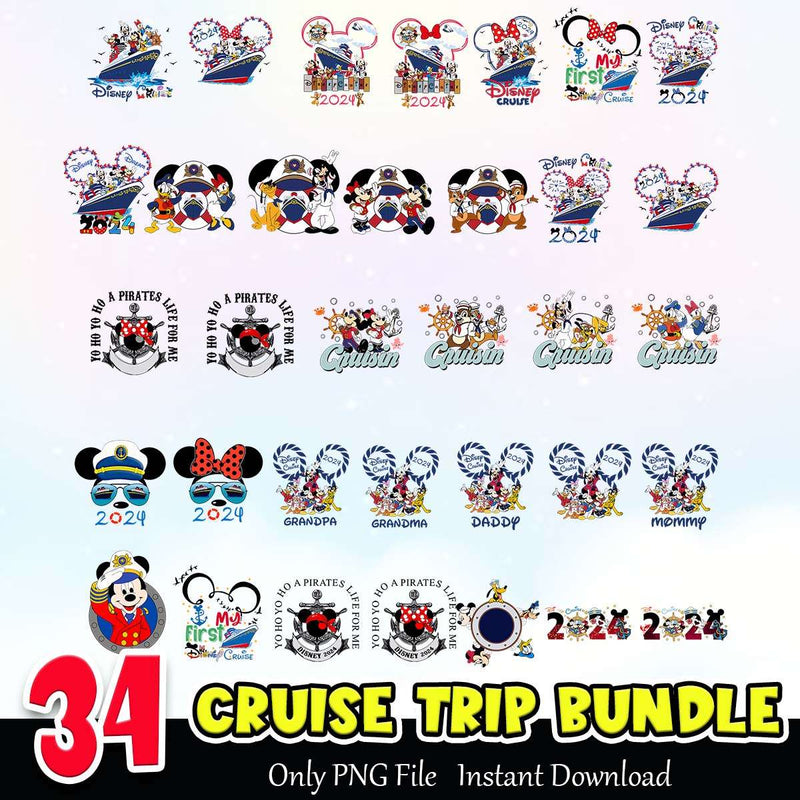 2024 Cruise Trip PNG Bundle Sublimation Instant Download