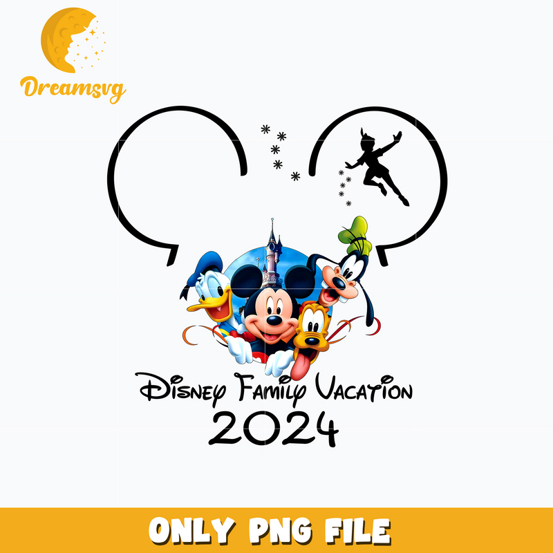 Mickey boy disney family vacation 2024 png