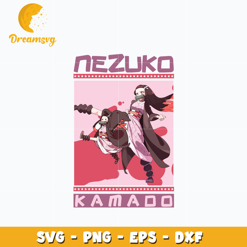 Nezuko pink cute Svg, Kimetsu no Yaiba Svg