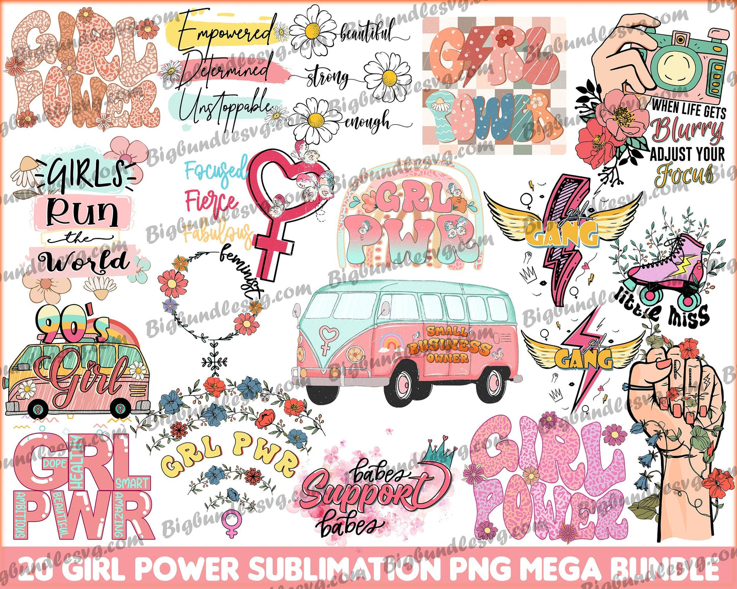 Girl power Sublimation Bundle - Digital Dowload