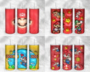 Mario 3D Inflated Puffy Tumbler Wrap Cartoon Movie - Instant download