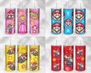Mario 3D Inflated Puffy Tumbler Wrap Cartoon Movie - Instant download