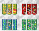 Mario 3D Inflated Puffy Tumbler Wrap Cartoon Movie - Instant download