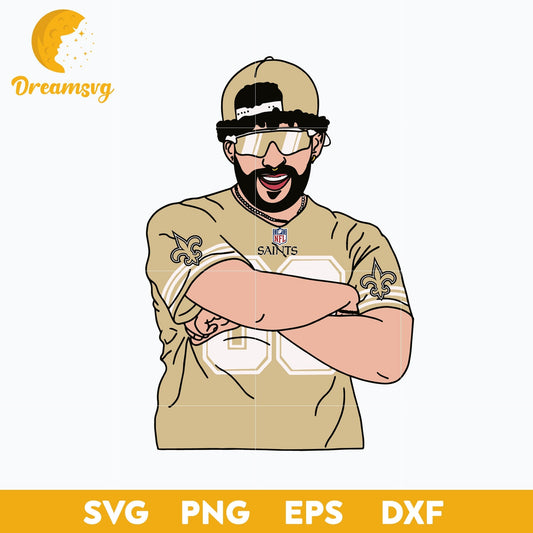 Bad Bunny New Orleans Saints SVG, New Orleans Saints NFL SVG, PNG DXF EPS Digital File