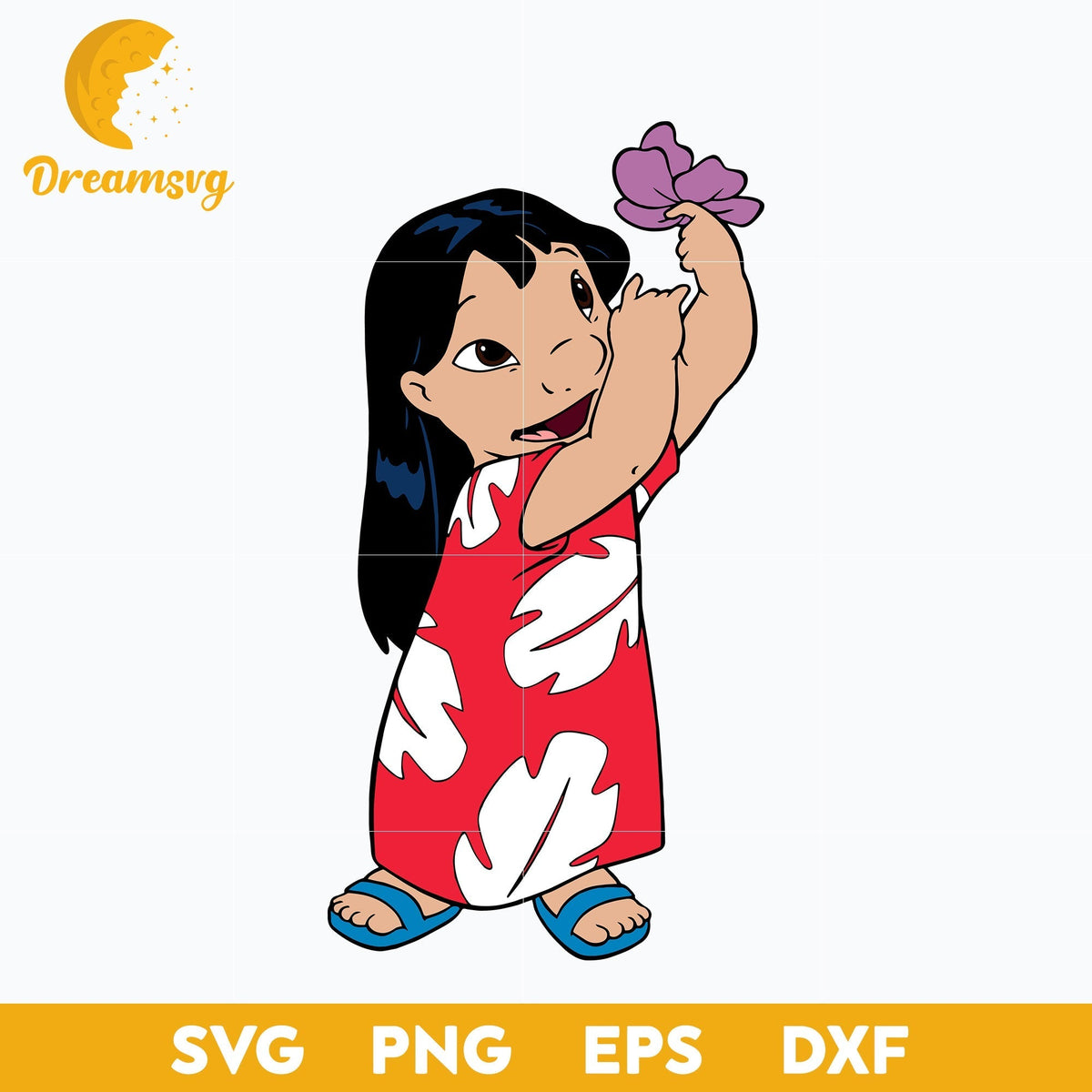 Lilo Pelekai SVG, Lilo and Stitch SVG, Cartoon SVG, PNG, DXF, EPS Digital File ST002434