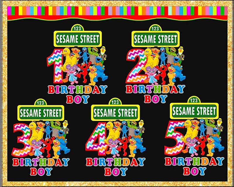 21+ Sesame PNG Bundle, Sesame street png, Bundle birthday boy designs, digital download.