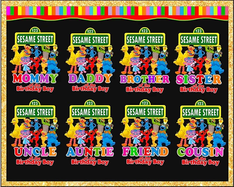 21+ Sesame PNG Bundle, Sesame street png, Bundle birthday boy designs, digital download.