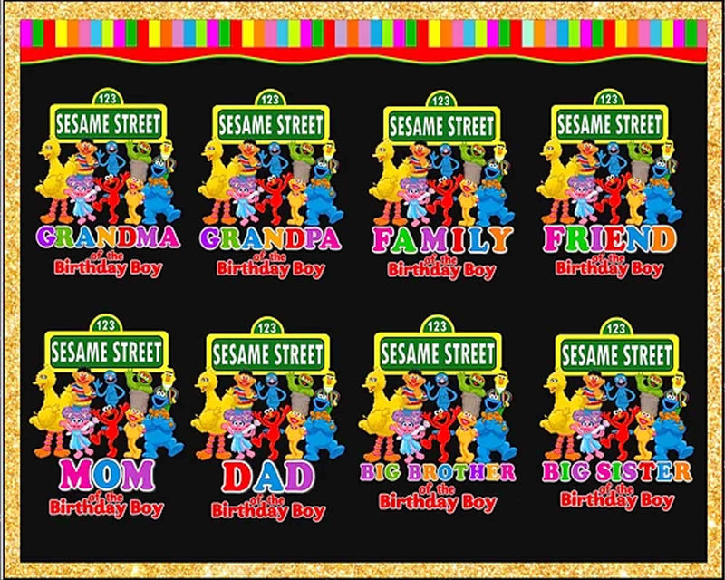 21+ Sesame PNG Bundle, Sesame street png, Bundle birthday boy designs, digital download.