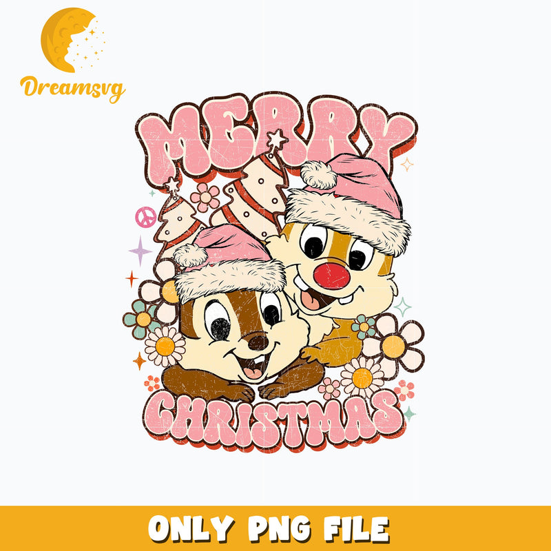 Chip N Dale pink chrismas png