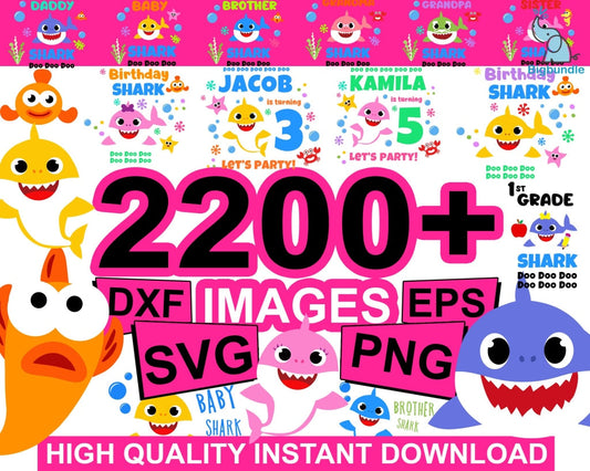 Baby shark svg bundle - Digital download