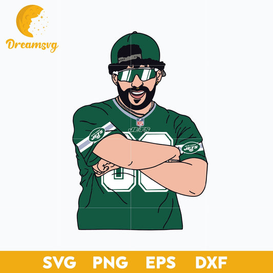 Bad Bunny New York Jets SVG,  New York Jets NFL SVG, PNG DXF EPS Digital File