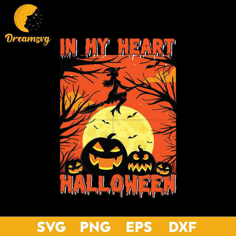 In my heart halloween svg, Halloween svg, png, dxf, eps digital file.