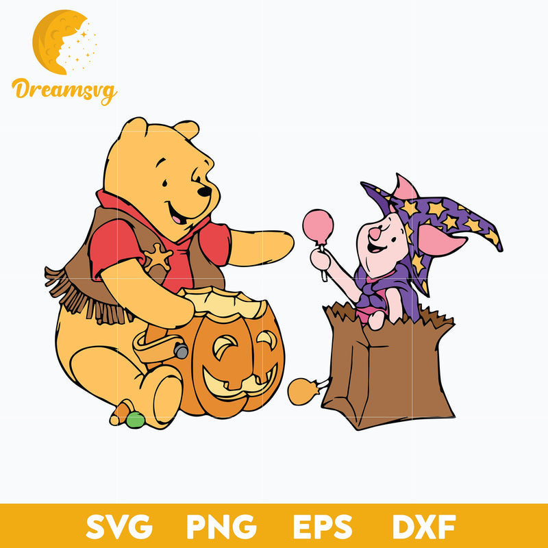 Winnie The Pooh Svg, Winnie The Pooh Halloween Svg, Pooh Bear Halloween Svg , Halloween Svg, png, dxf, eps digital file.