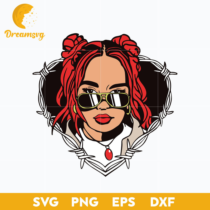 Bichota Karol G Heart Svg, Karol G Red Hair Svg, Bichota Svg, Png, Dxf, Eps Digital file