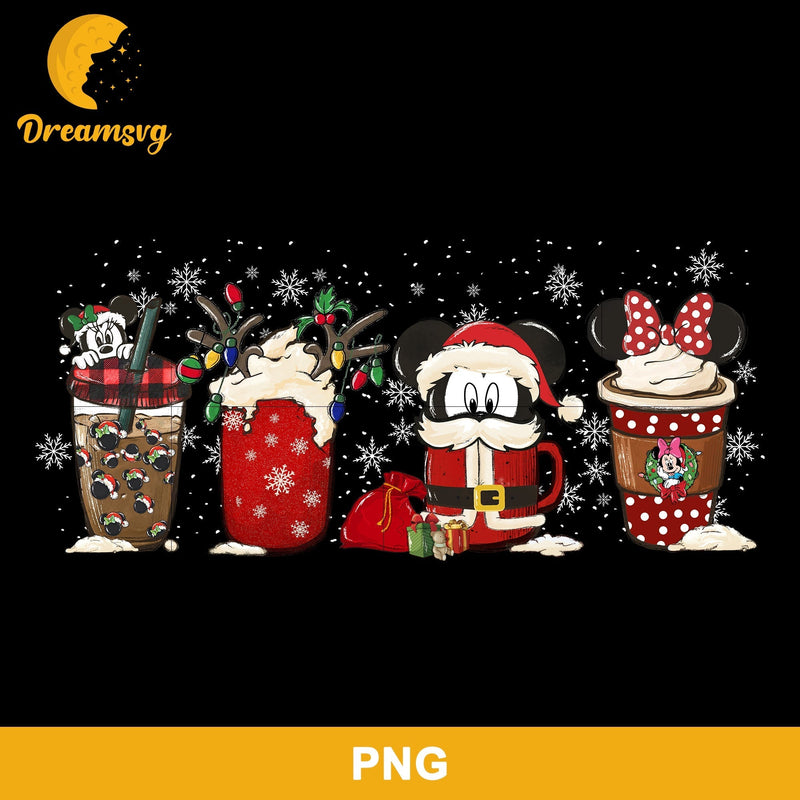 Mickey Christmas Coffee Png, Coffee Christmas Png, Disney Christmas Png File