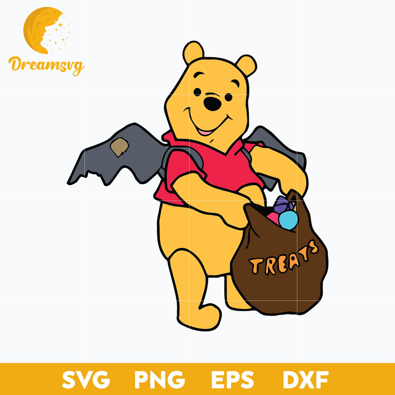 Winnie The Pooh Svg, Winnie The Pooh Halloween Svg, Pooh Bear Halloween Svg , Halloween Svg, png, dxf, eps digital file.