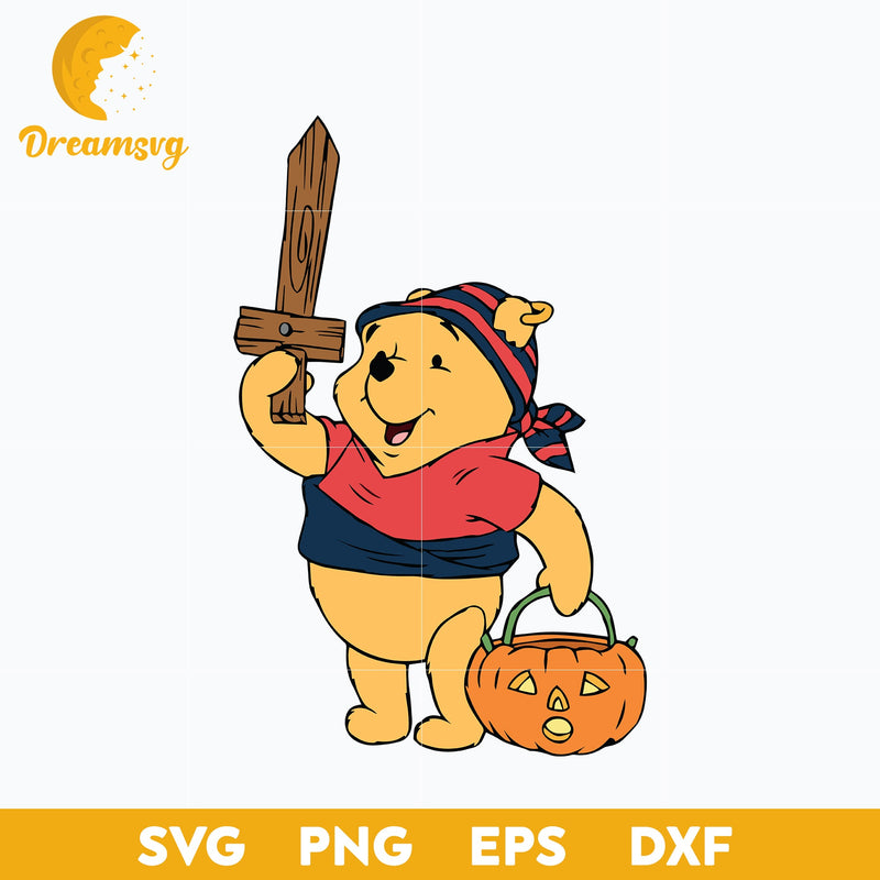 Winnie The Pooh Svg, Winnie The Pooh Halloween Svg, Pooh Bear Halloween Svg , Halloween Svg, png, dxf, eps digital file.