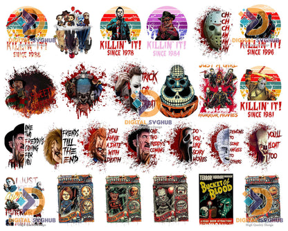 Horror Movies PNG, Horror Movies Halloween Designs - Instant download