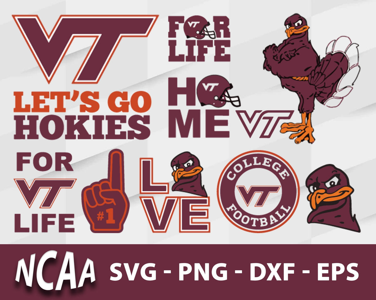 Virginia Tech Hokies Svg Bundle, Virginia Tech Hokies Svg, Sport Svg, Ncaa Svg, Png, Dxf, Eps Digital file.