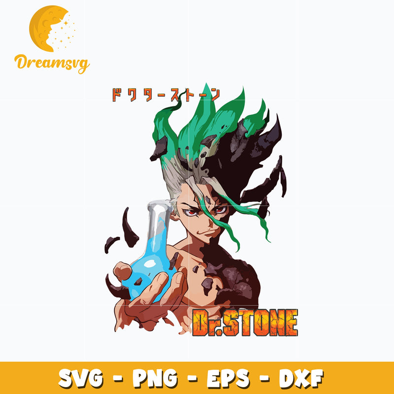 Ishigami Senku Svg, Dr. Stone Svg, Anime design Svg