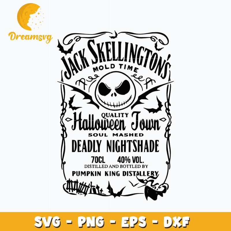 Jack skellington mold time halloween svg, digital download