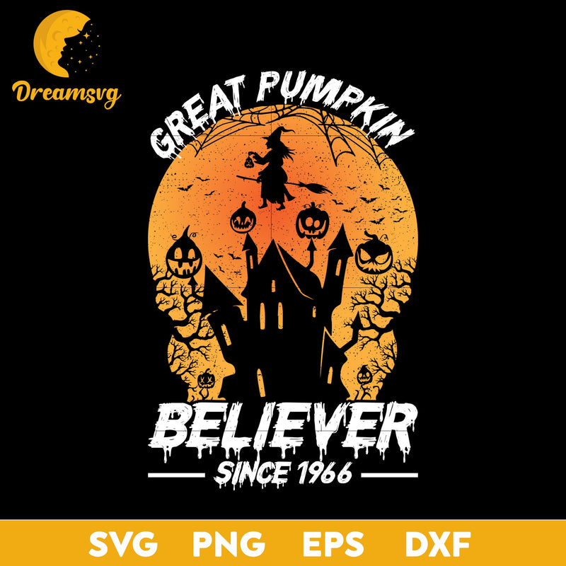 Great pumpkin believer since 1966 svg, Halloween svg, png, dxf, eps digital file.