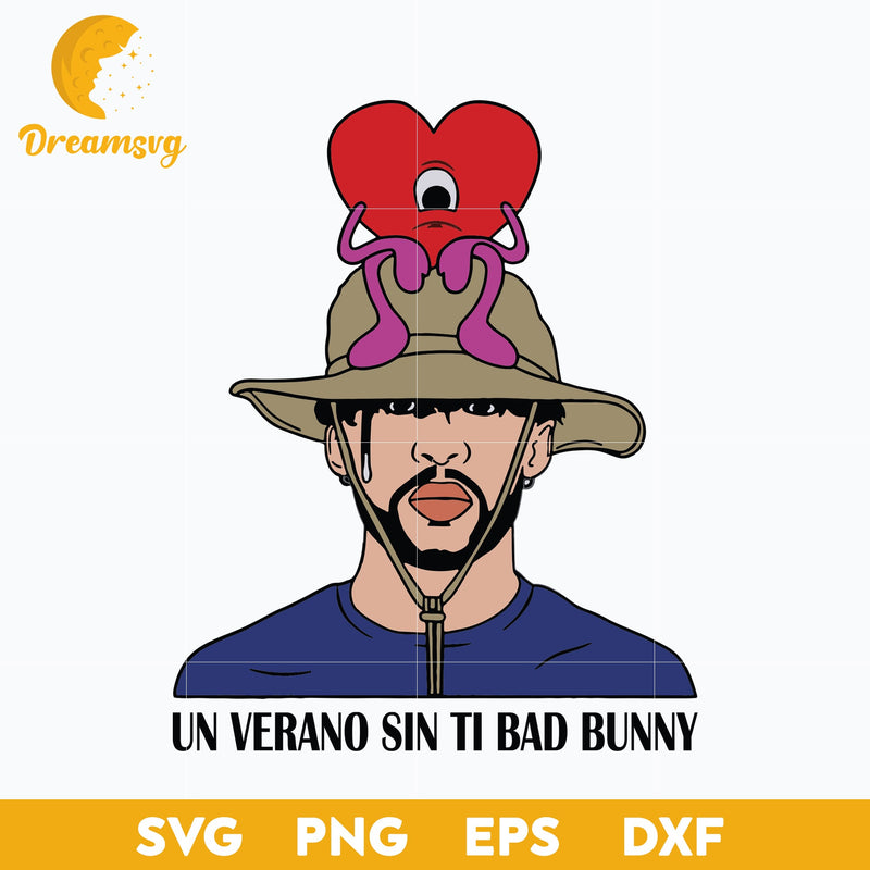 Bad Bunny svg, Un Verano Sin Ti Svg, layered svg, cricut svg, files for cricut, png, dxf, eps digital file.