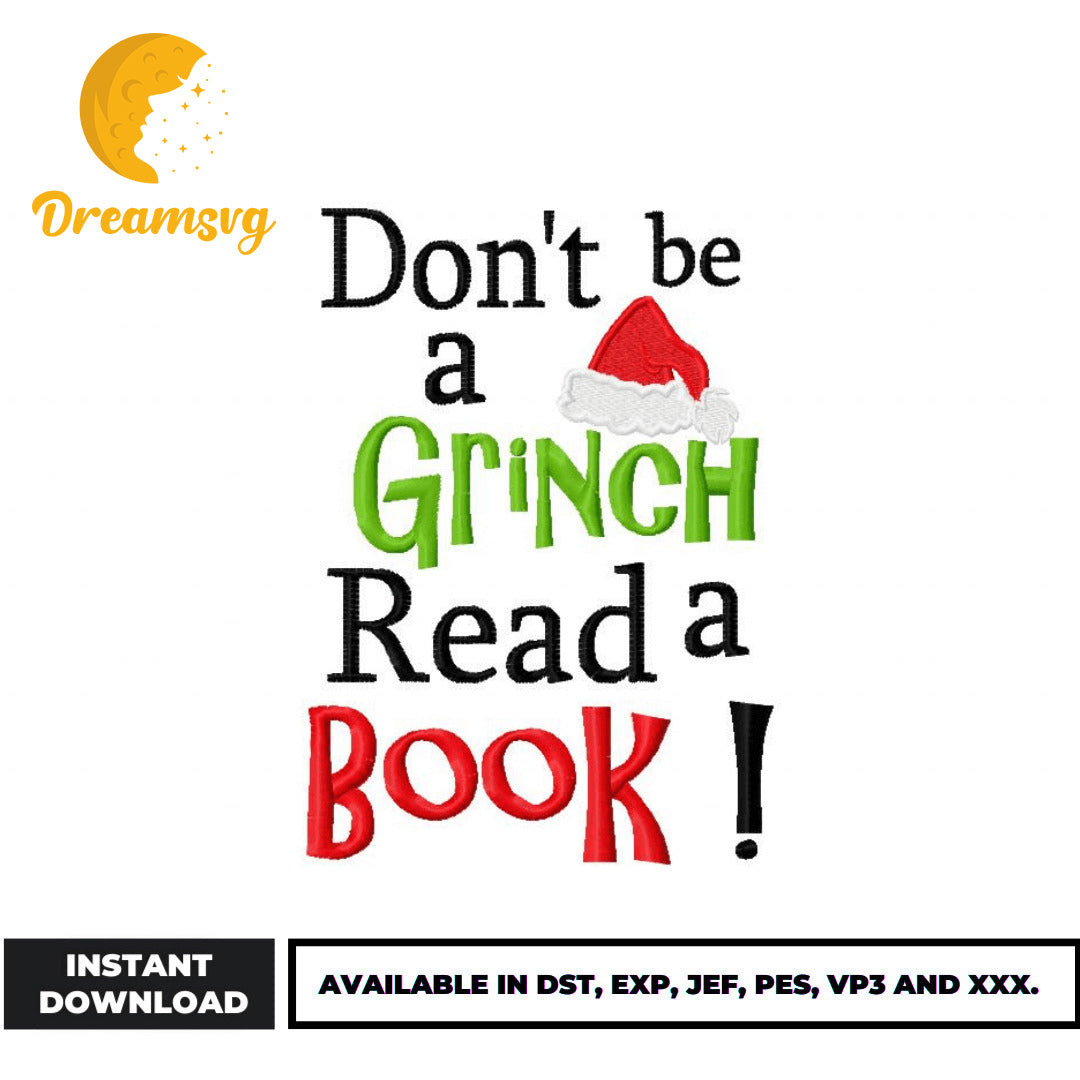 Grinch quotes embroidery design