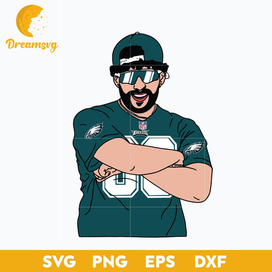 Bad Bunny Philadelphia Eagles SVG, Philadelphia Eagles NFL SVG, PNG DXF EPS Digital File