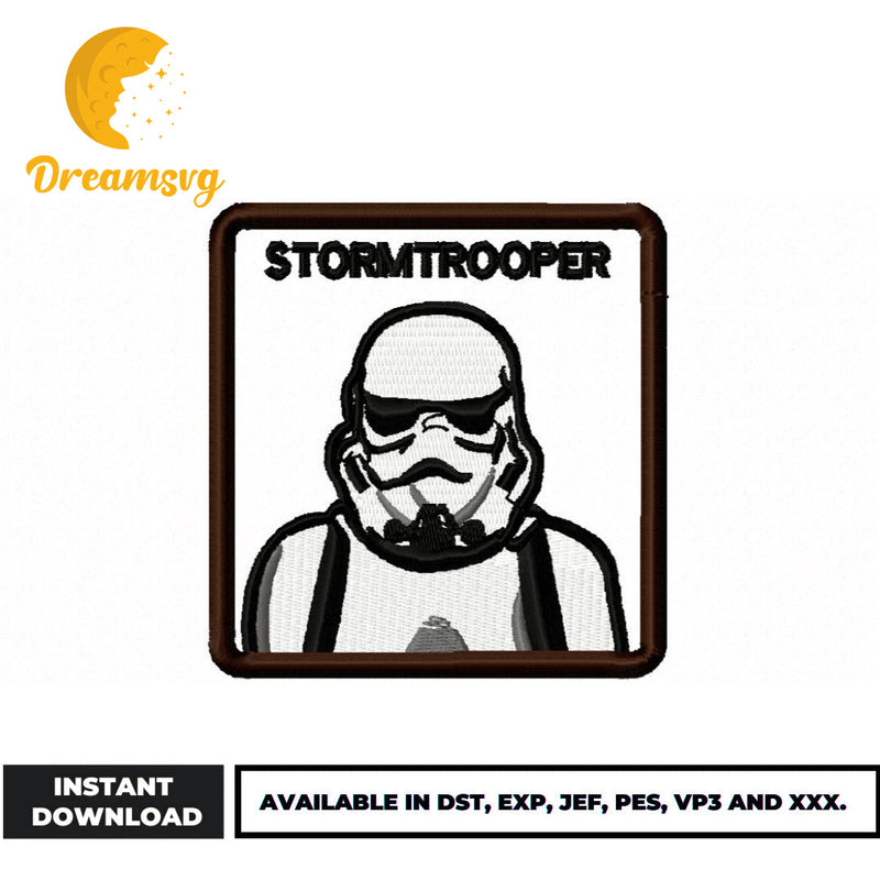 Stormtrooper embroidery design