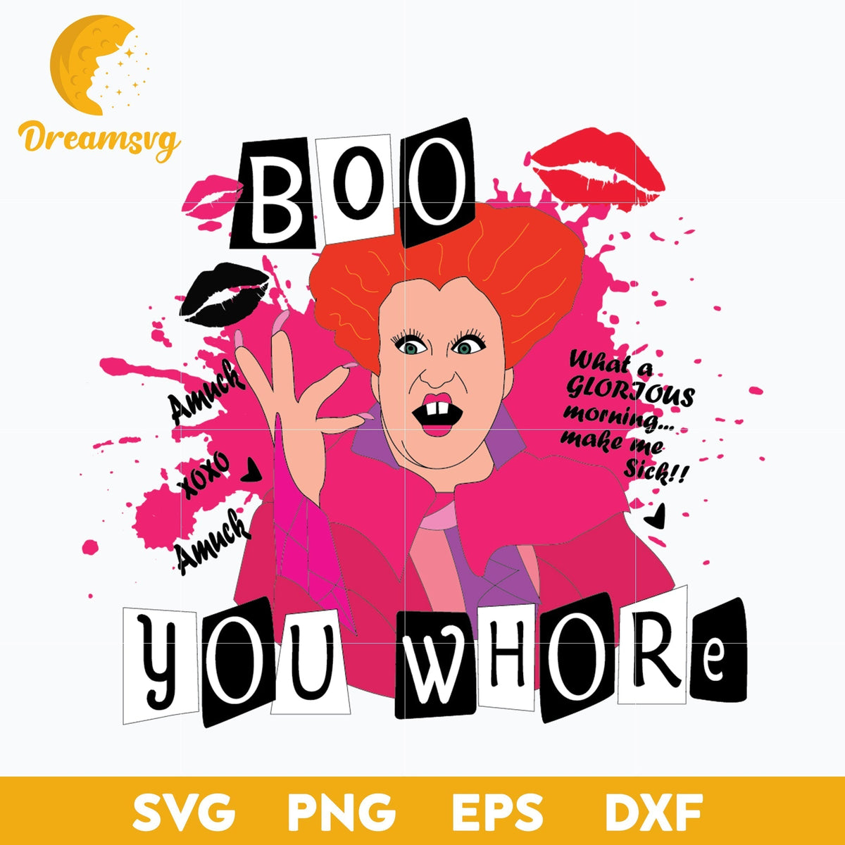 Boo You Whore Svg, Mean Girl x Hocus Pocus Svg, Halloween Svg, png, dxf, eps digital file.