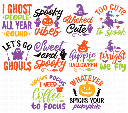 Halloween SVG Bundle, Cliparts for Cricut / Silhouette