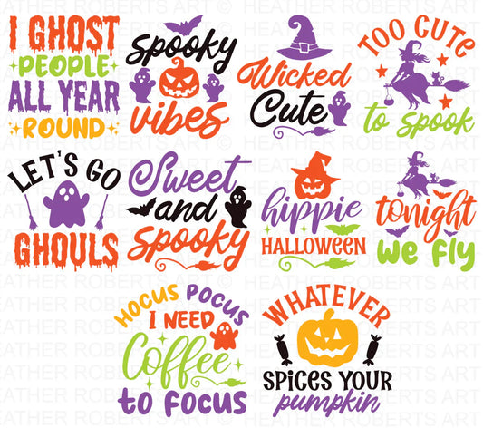 Halloween SVG Bundle, Cliparts for Cricut / Silhouette