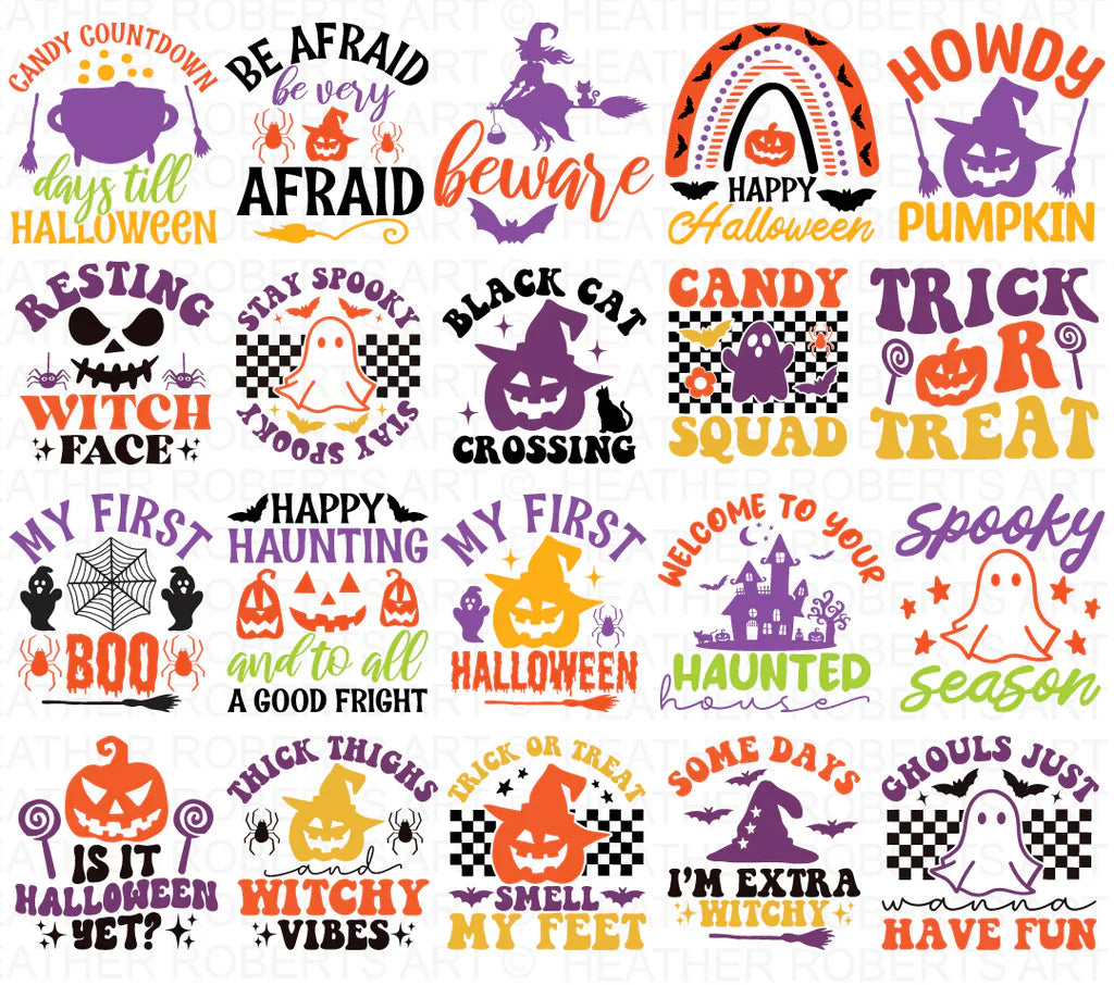 Halloween Clipart Bundle, Svg Files for Cricut / Silhouette