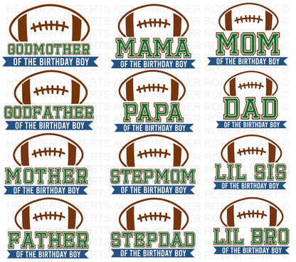 Football Birthday SVG Bundle, Cliparts for Cricut / Silhouette