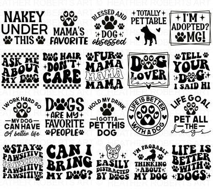 Dog Quotes SVG Bundle, Cliparts for Cricut / Silhouette