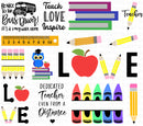 Back to School SVG Bundle, 45 Cliparts for Cricut / Silhouette