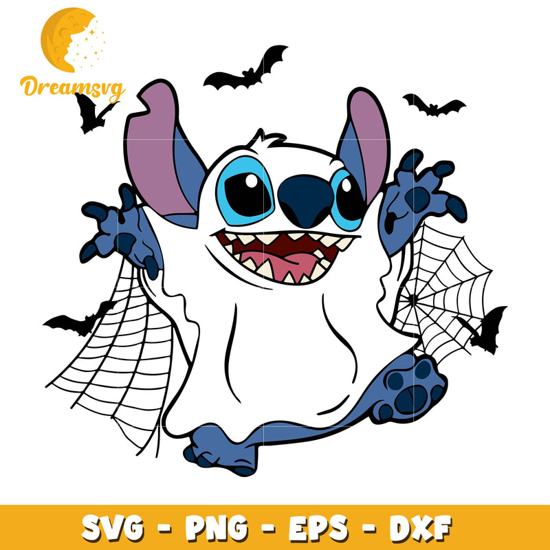 Stitch Ghost svg, halloween svg