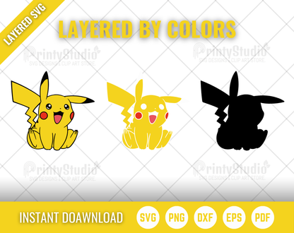 Pokemon SVG Bundle, Pokemon Birthday SVG, Pokemon Alphabet SVG, Clipart PNG Vector Files