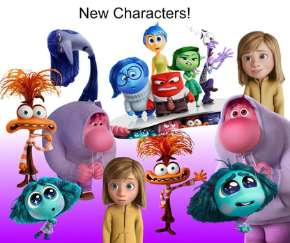 Inside Out 2 characters design png bundle, disney cartoon png, instant download