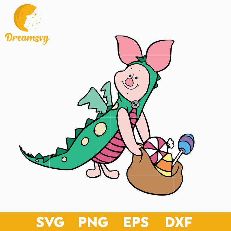 Piglet Halloween Svg, Piglet Svg, Winnie the Pooh, Halloween Svg, png, dxf, eps digital file.