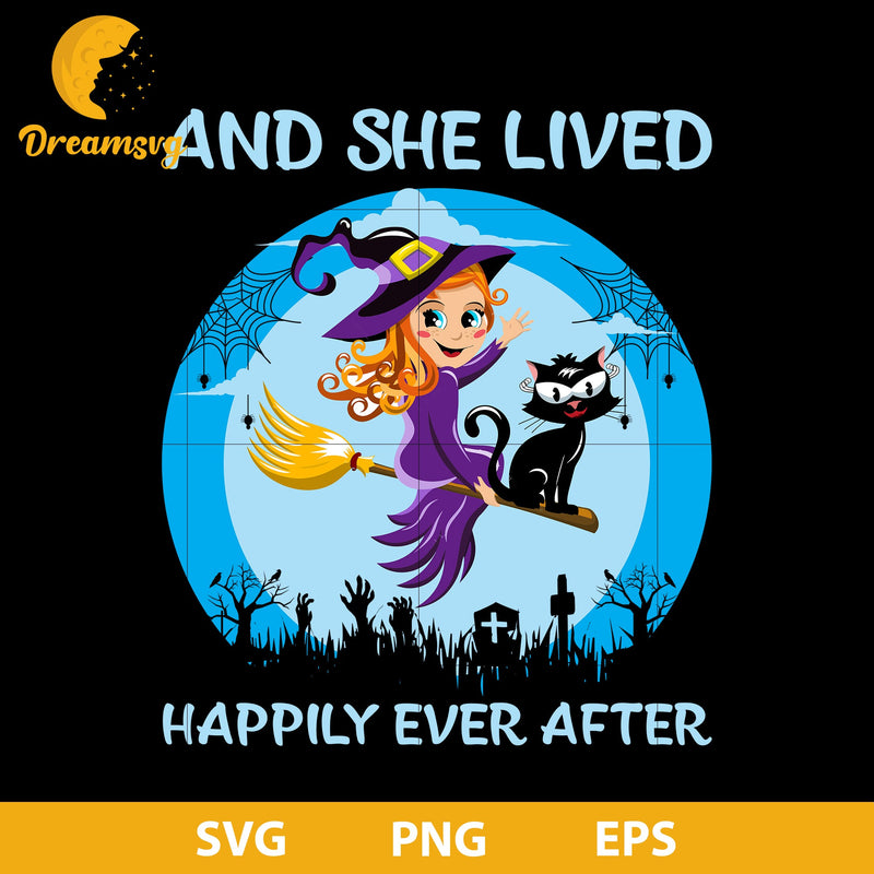 And She Lived Happily Ever After svg, Halloween svg, png, dxf, eps digital file.