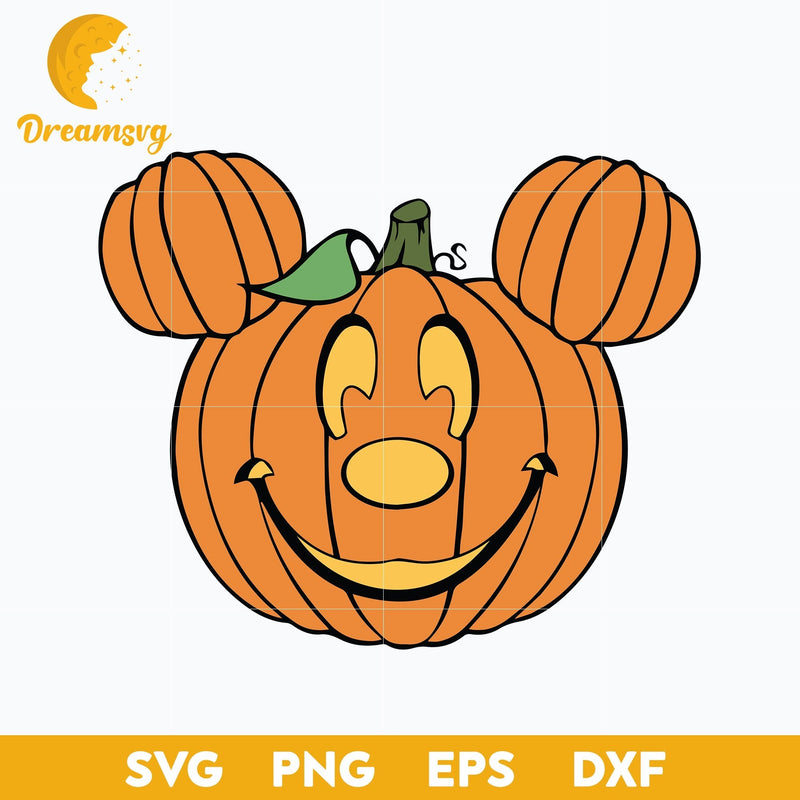 Pumpkin Mickey Halloween Svg, Halloween Svg, png, dxf, eps digital file.