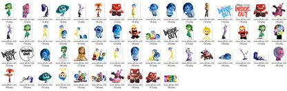 Inside Out 2 characters design png bundle, disney cartoon png, digital download