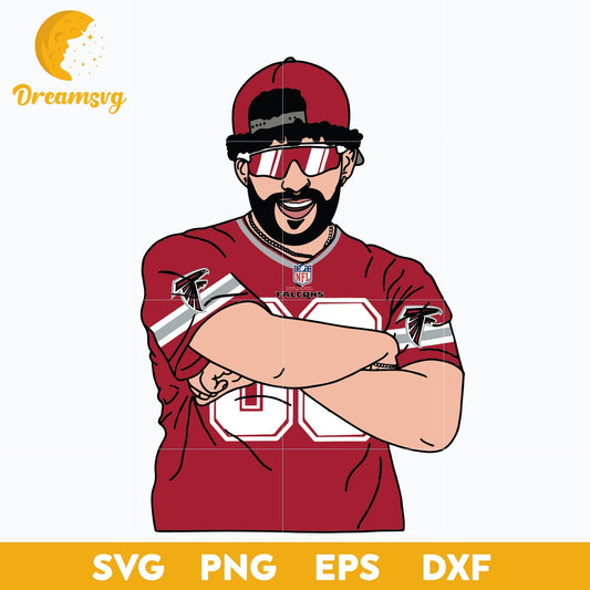 Atlanta Falcons Bad Bunny SVG, Atlanta Falcons NFL SVG, PNG DXF EPS Digital File