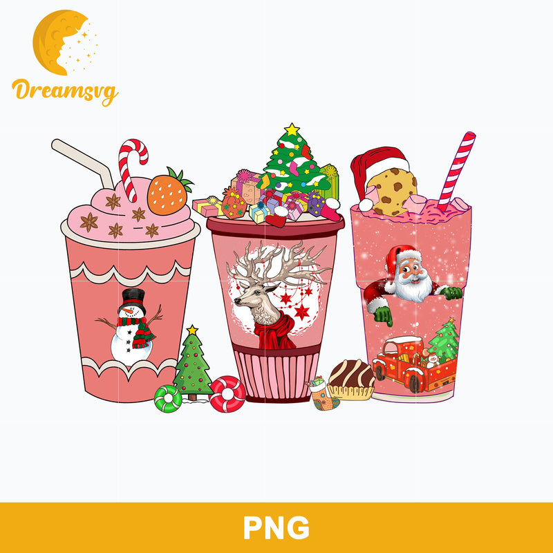 Christmas Coffee Png, Santa Claus Christmas Coffee Png, Snowman Christmas Latte Png File