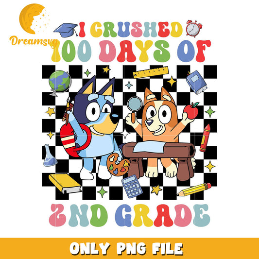 2nd Grade 100 Days PNG Sublimation