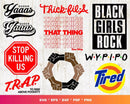 Afro Women Clipart Bundle, PNG & SVG Files for Cricut & Silhouette