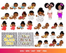 Afro Clipart Bundle, PNG & SVG Files for Cricut & Silhouette