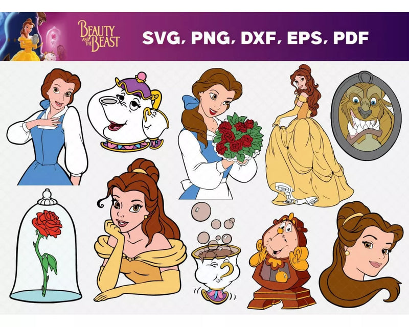 Beauty and the Beast Clipart, Beauty and the Beast Svg Cricut, Beauty and the Beast Png